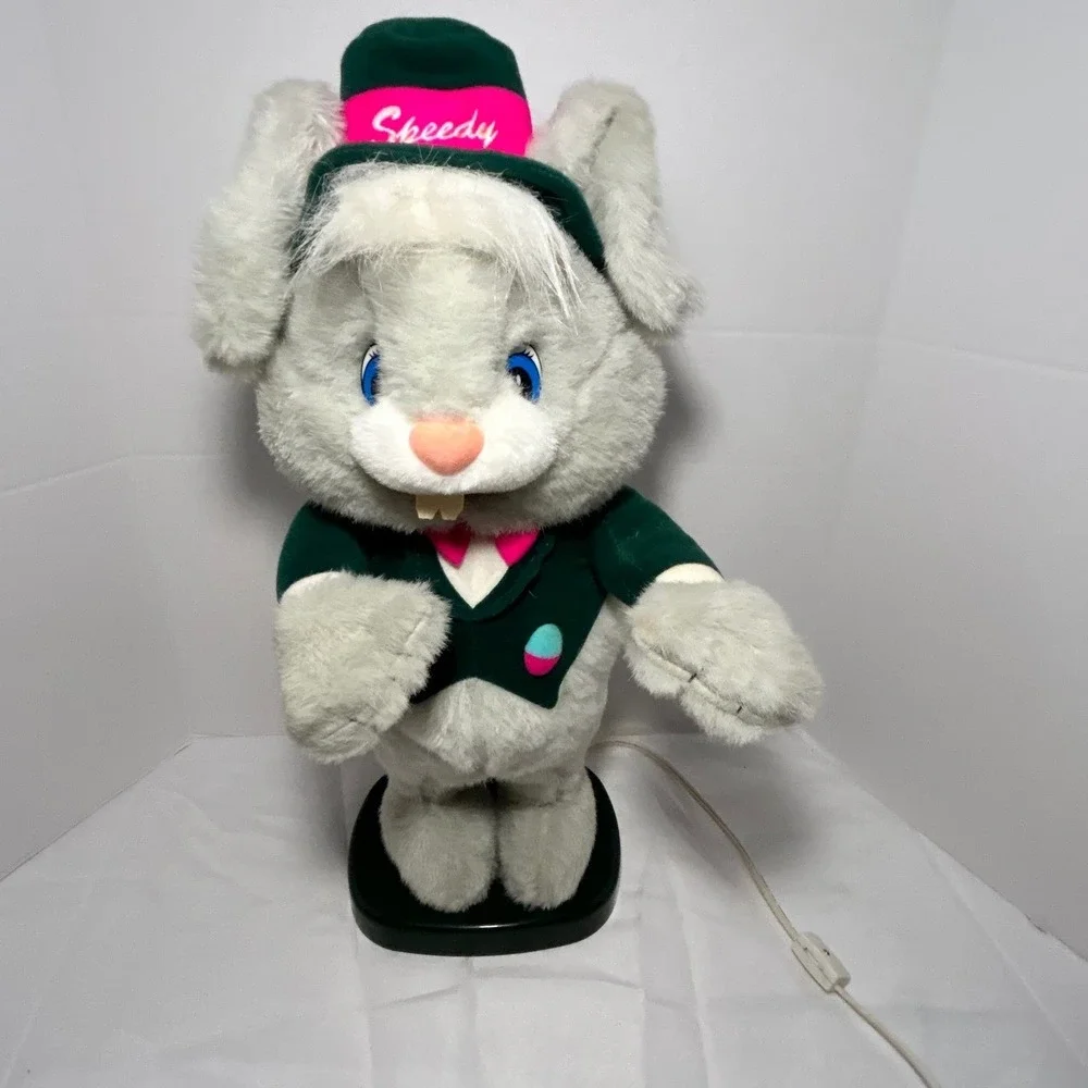 Vintage Goldsboro‎ Speedy Cottontail Animated Easter Bunny Rabbit Green Pink Hat